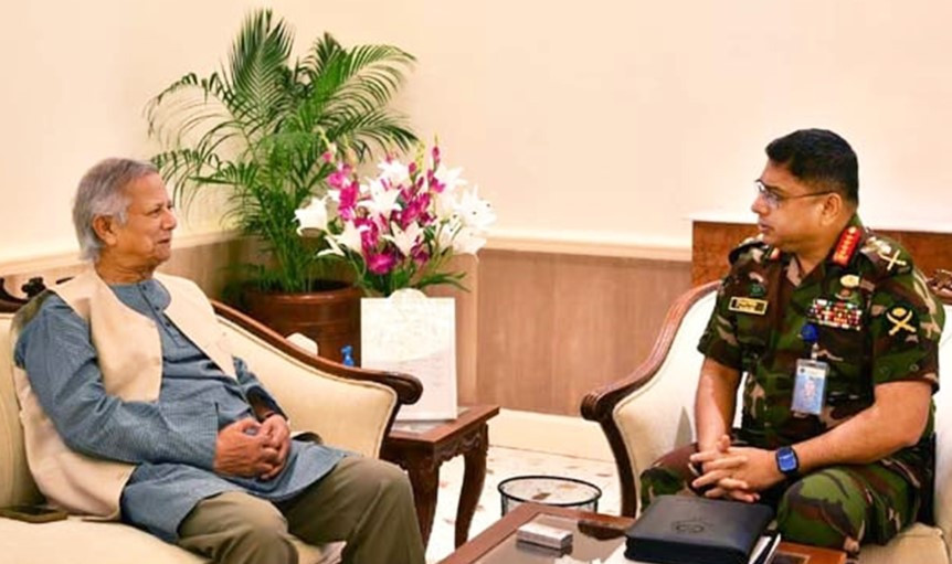 প্রধান উপদেষ্টার সঙ্গে সেনা প্রধানের সাক্ষাৎ